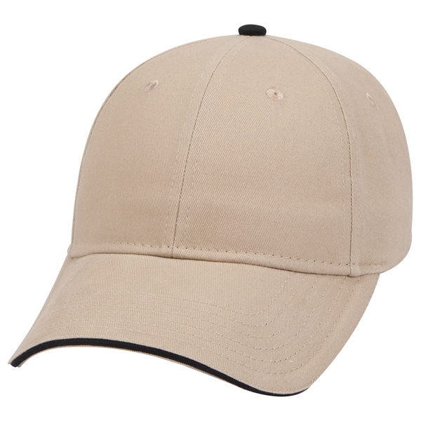Brushed Cotton Twill Sandwich Visor 6 Panel Baseball Cap - Brushed Cotton Twill Sandwich Visor 6 Panel Baseball Cap - Image 89 of 97