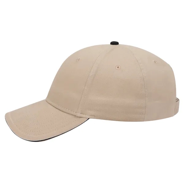 Brushed Cotton Twill Sandwich Visor 6 Panel Baseball Cap - Brushed Cotton Twill Sandwich Visor 6 Panel Baseball Cap - Image 90 of 97