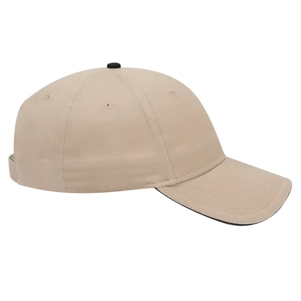 Brushed Cotton Twill Sandwich Visor 6 Panel Baseball Cap - Brushed Cotton Twill Sandwich Visor 6 Panel Baseball Cap - Image 91 of 97