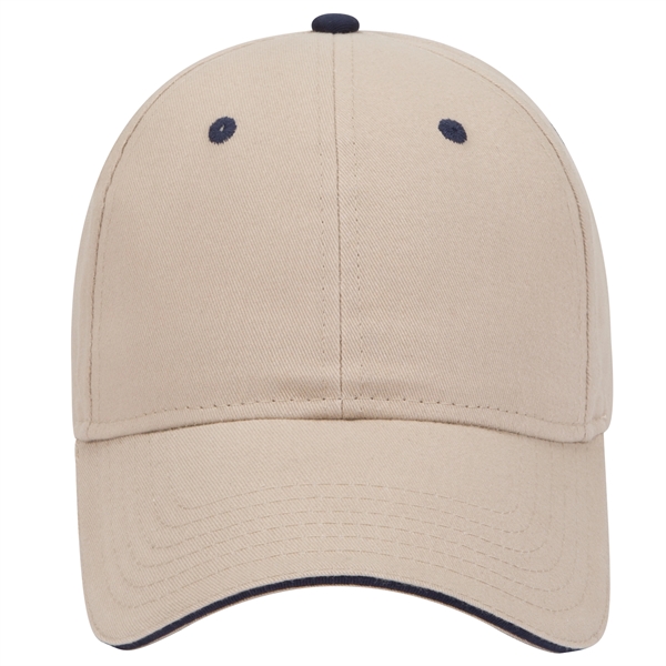 Brushed Cotton Twill Sandwich Visor 6 Panel Baseball Cap - Brushed Cotton Twill Sandwich Visor 6 Panel Baseball Cap - Image 94 of 97