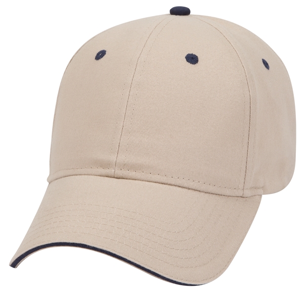 Brushed Cotton Twill Sandwich Visor 6 Panel Baseball Cap - Brushed Cotton Twill Sandwich Visor 6 Panel Baseball Cap - Image 95 of 97