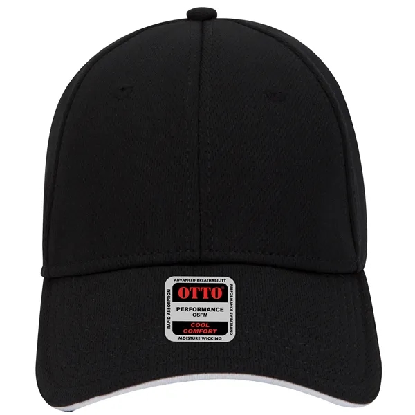 Cool Comfort Polyester Mesh Sandwich Visor 6 Panel Cap - Cool Comfort Polyester Mesh Sandwich Visor 6 Panel Cap - Image 3 of 6