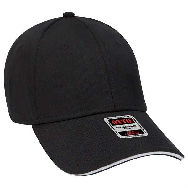 Cool Comfort Polyester Mesh Sandwich Visor 6 Panel Cap - Cool Comfort Polyester Mesh Sandwich Visor 6 Panel Cap - Image 1 of 6