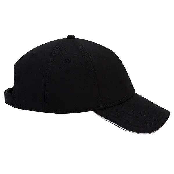 Cool Comfort Polyester Mesh Sandwich Visor 6 Panel Cap - Cool Comfort Polyester Mesh Sandwich Visor 6 Panel Cap - Image 6 of 6