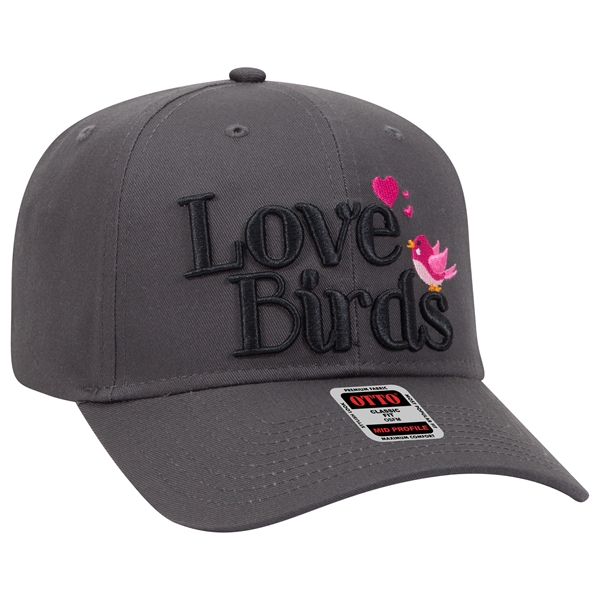 6 Panel Mid Profile Style Cotton Blend Twill Baseball Cap - 6 Panel Mid Profile Style Cotton Blend Twill Baseball Cap - Image 70 of 124