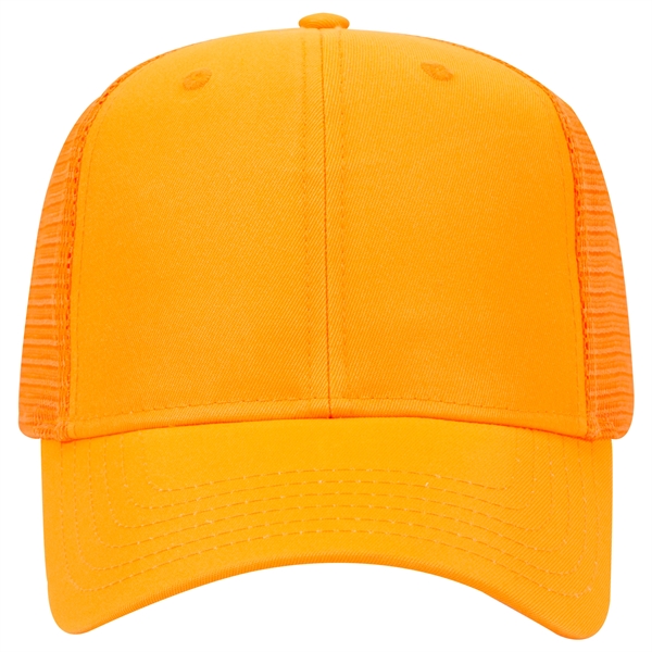 Cotton Blend Twill 6 Panel Mid Profile Mesh Back Trucker Hat - Cotton Blend Twill 6 Panel Mid Profile Mesh Back Trucker Hat - Image 29 of 52