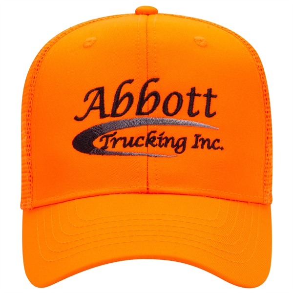 Cotton Blend Twill 6 Panel Mid Profile Mesh Back Trucker Hat - Cotton Blend Twill 6 Panel Mid Profile Mesh Back Trucker Hat - Image 0 of 52