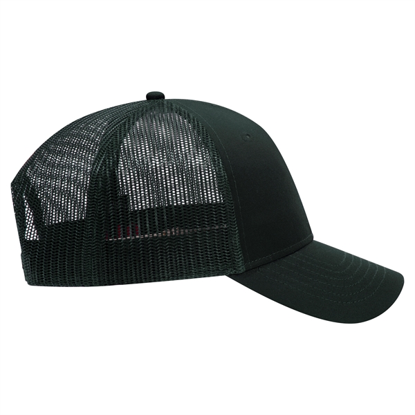 Cotton Blend Twill 6 Panel Mid Profile Mesh Back Trucker Hat - Cotton Blend Twill 6 Panel Mid Profile Mesh Back Trucker Hat - Image 40 of 52