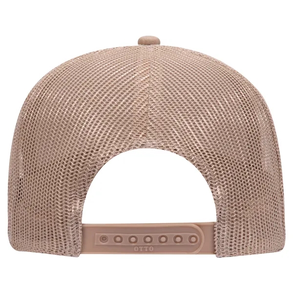 Cotton Blend Twill 6 Panel Mid Profile Mesh Back Trucker Hat - Cotton Blend Twill 6 Panel Mid Profile Mesh Back Trucker Hat - Image 48 of 52