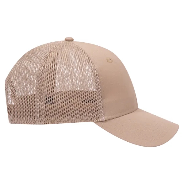 Cotton Blend Twill 6 Panel Mid Profile Mesh Back Trucker Hat - Cotton Blend Twill 6 Panel Mid Profile Mesh Back Trucker Hat - Image 52 of 52