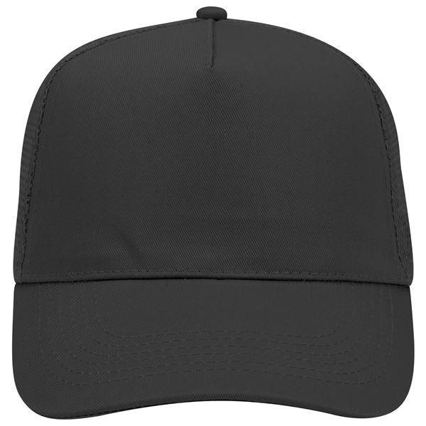 Promo Cotton Twill 5 Panel Mid Profile Style Mesh Back Hat - Promo Cotton Twill 5 Panel Mid Profile Style Mesh Back Hat - Image 3 of 12