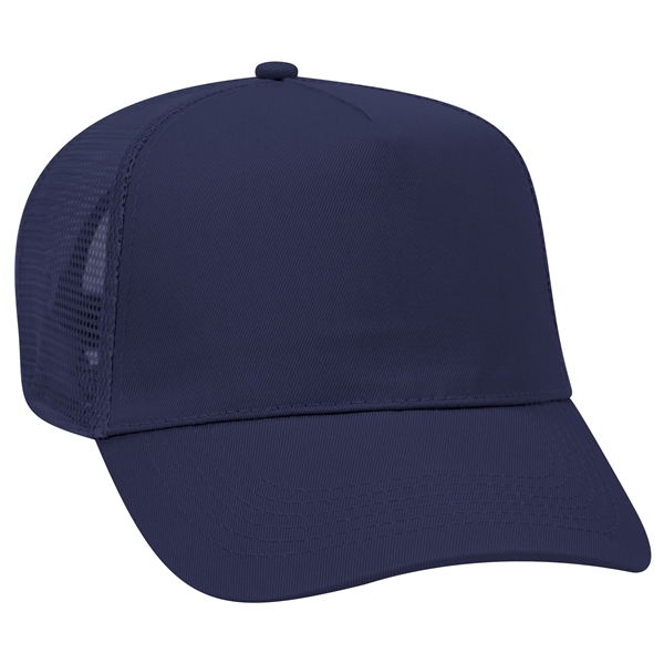 Promo Cotton Twill 5 Panel Mid Profile Style Mesh Back Hat - Promo Cotton Twill 5 Panel Mid Profile Style Mesh Back Hat - Image 7 of 12