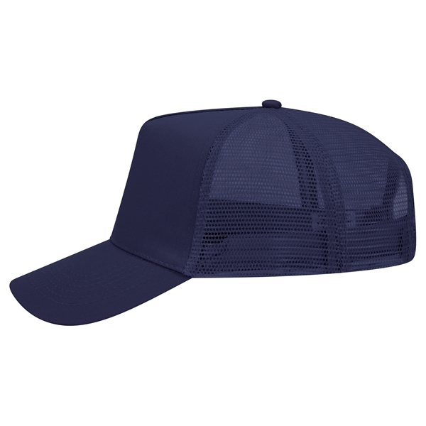 Promo Cotton Twill 5 Panel Mid Profile Style Mesh Back Hat - Promo Cotton Twill 5 Panel Mid Profile Style Mesh Back Hat - Image 11 of 12