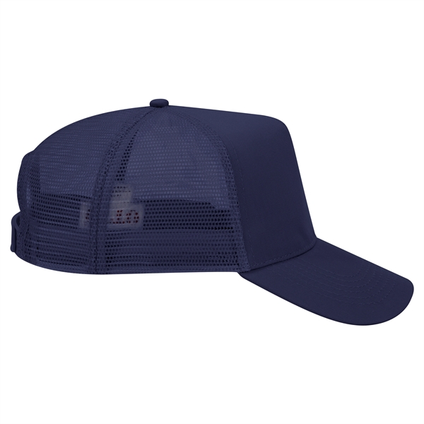 Promo Cotton Twill 5 Panel Mid Profile Style Mesh Back Hat - Promo Cotton Twill 5 Panel Mid Profile Style Mesh Back Hat - Image 12 of 12