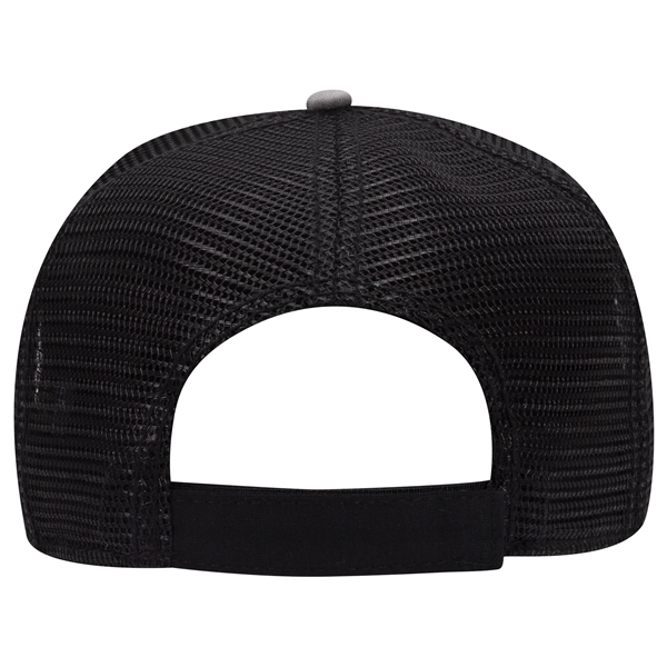 Comfy Cotton Jersey Knit 5 Panel Mid Profile Trucker Hat - Comfy Cotton Jersey Knit 5 Panel Mid Profile Trucker Hat - Image 9 of 14
