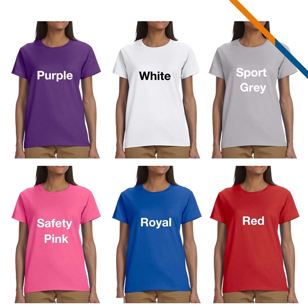 Gildan® 6.1 Oz 100% Cotton Preshrunk Ladies T-Shirts - Gildan® 6.1 Oz 100% Cotton Preshrunk Ladies T-Shirts - Image 5 of 6