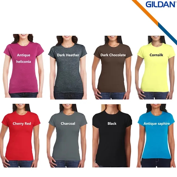 Gildan® 4.5 oz Cotton Preshrunk Ladies' Tees - Gildan® 4.5 oz Cotton Preshrunk Ladies' Tees - Image 3 of 5