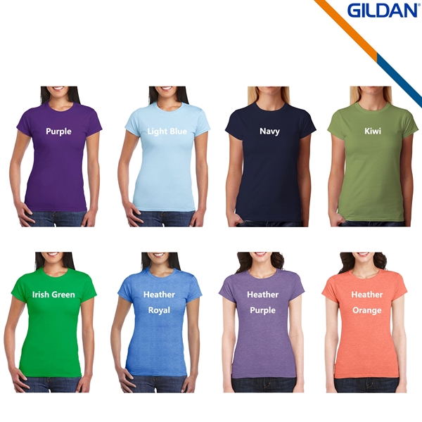 Gildan® 4.5 oz Cotton Preshrunk Ladies' Tees - Gildan® 4.5 oz Cotton Preshrunk Ladies' Tees - Image 4 of 5