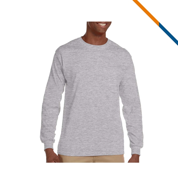 Gildan® 6.1oz 100% Cotton Preshrunk Long Sleeve T-Shirts - Gildan® 6.1oz 100% Cotton Preshrunk Long Sleeve T-Shirts - Image 6 of 8