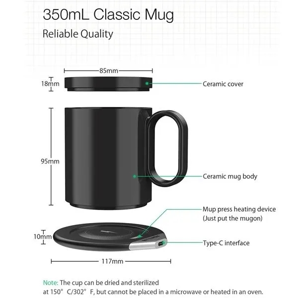 Smart Mug Warmer Phone Wireless Charging Set - Smart Mug Warmer Phone Wireless Charging Set - Image 1 of 5