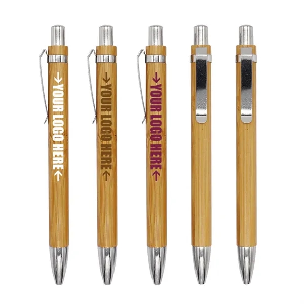 Custom Luxury Bamboo Ballpoint Pen - Custom Luxury Bamboo Ballpoint Pen - Image 0 of 4