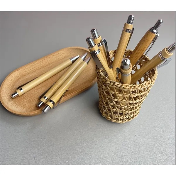 Custom Luxury Bamboo Ballpoint Pen - Custom Luxury Bamboo Ballpoint Pen - Image 2 of 4