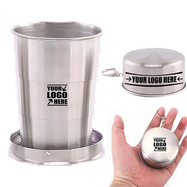 Stainless Steel Portable Outdoor Camping Collapsible Cup - Stainless Steel Portable Outdoor Camping Collapsible Cup - Image 0 of 4