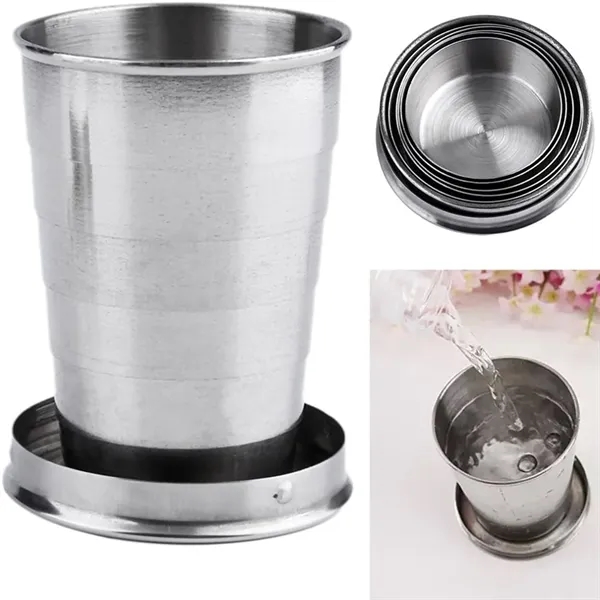 Stainless Steel Portable Outdoor Camping Collapsible Cup - Stainless Steel Portable Outdoor Camping Collapsible Cup - Image 1 of 4