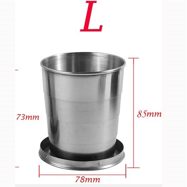 Stainless Steel Portable Outdoor Camping Collapsible Cup - Stainless Steel Portable Outdoor Camping Collapsible Cup - Image 2 of 4