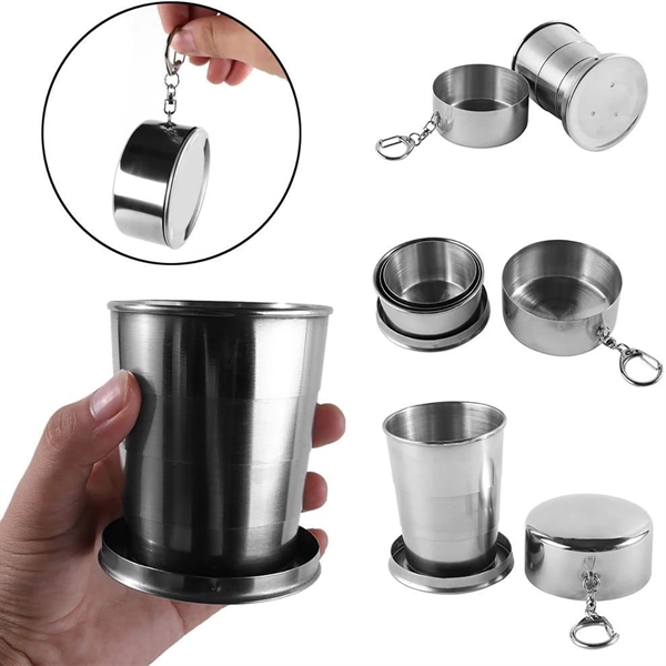 Stainless Steel Portable Outdoor Camping Collapsible Cup - Stainless Steel Portable Outdoor Camping Collapsible Cup - Image 4 of 4