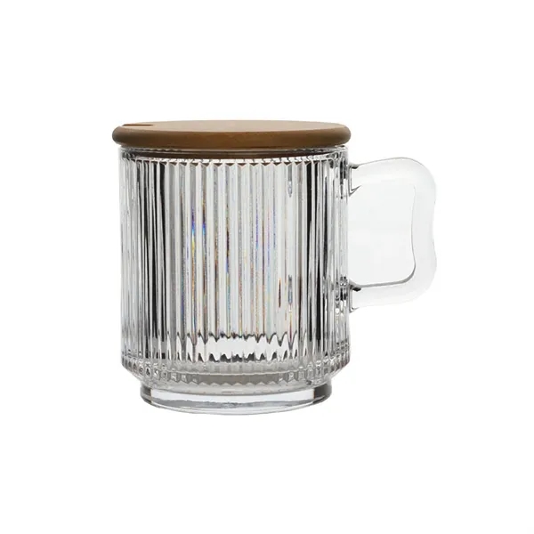 Iridescent Glass Coffee Mug with Lid - Iridescent Glass Coffee Mug with Lid - Image 2 of 4