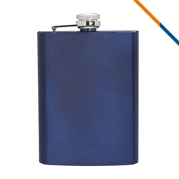 Aki Stainless Steel Hip Flask - 8 OZ. - Aki Stainless Steel Hip Flask - 8 OZ. - Image 4 of 8