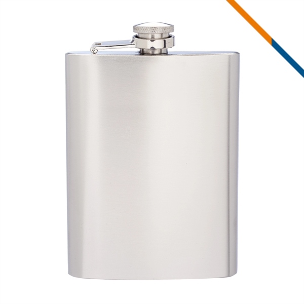Aki Stainless Steel Hip Flask - 8 OZ. - Aki Stainless Steel Hip Flask - 8 OZ. - Image 5 of 8