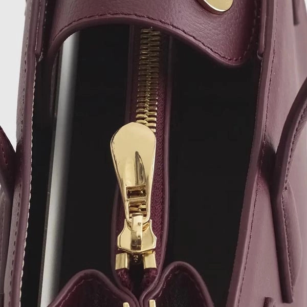 Italian Leather Small Triple Compartment Satchel - Italian Leather Small Triple Compartment Satchel - Image 7 of 13