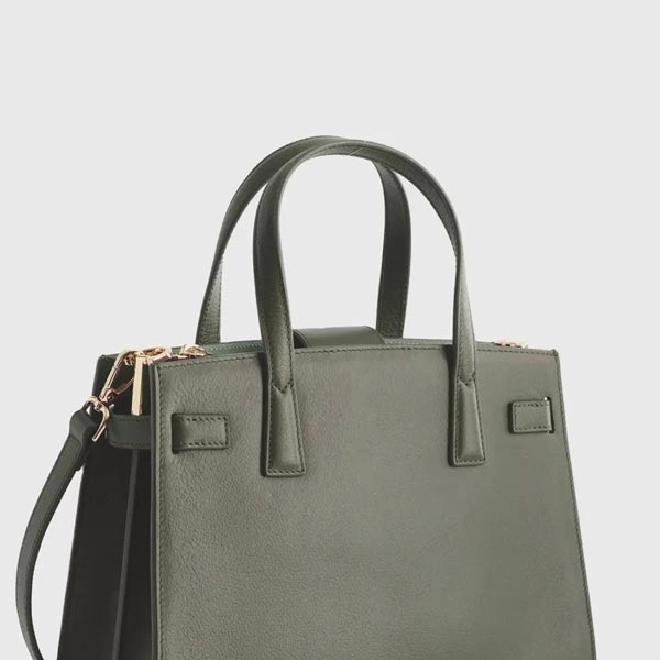 Italian Leather Small Triple Compartment Satchel - Italian Leather Small Triple Compartment Satchel - Image 0 of 13