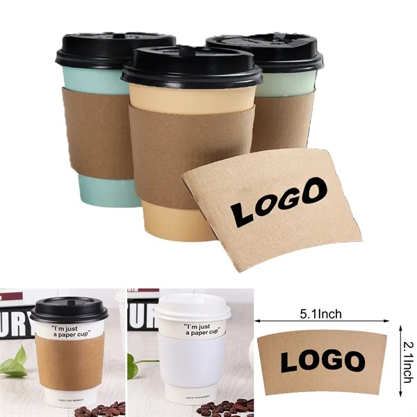 Customizable Disposable Coffee Cup Insulation Sleeve - Customizable Disposable Coffee Cup Insulation Sleeve - Image 0 of 2