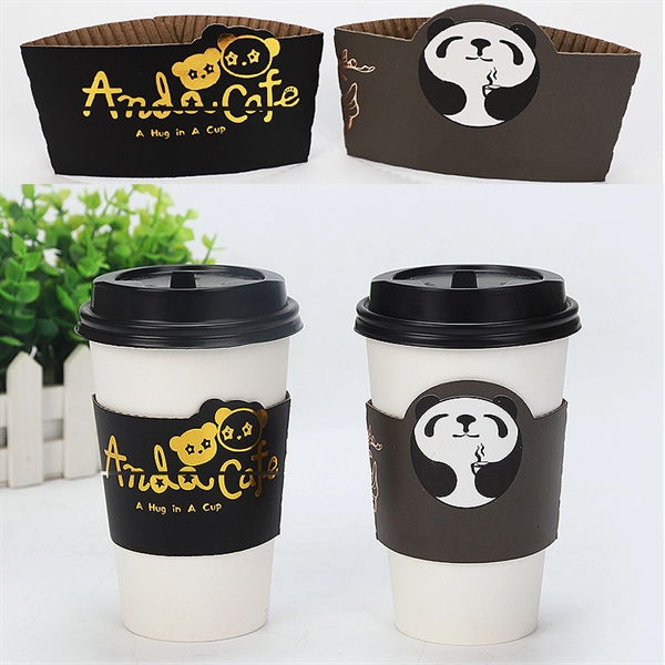 Customizable Disposable Coffee Cup Insulation Sleeve - Customizable Disposable Coffee Cup Insulation Sleeve - Image 1 of 2