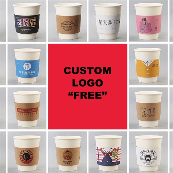 Customizable Disposable Coffee Cup Insulation Sleeve - Customizable Disposable Coffee Cup Insulation Sleeve - Image 2 of 2