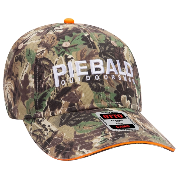 Camouflage Cotton Blend Twill Sandwich Visor 6 Panel Cap - Camouflage Cotton Blend Twill Sandwich Visor 6 Panel Cap - Image 2 of 23