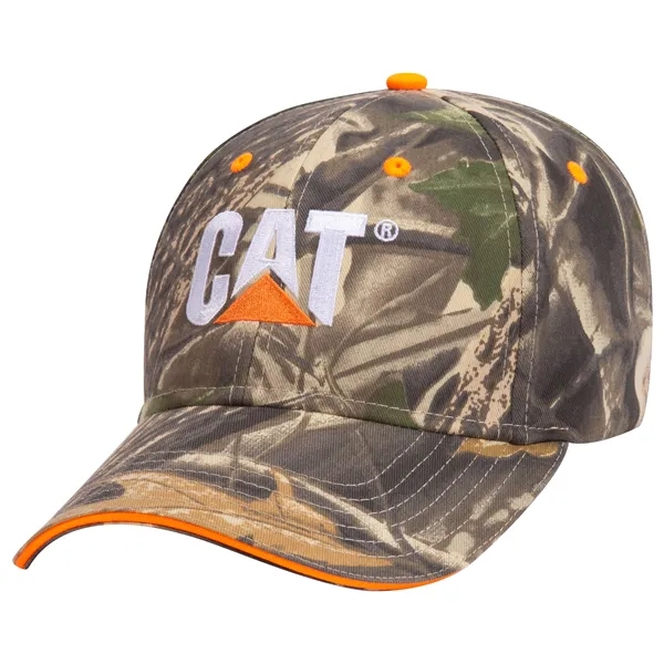 Camouflage Cotton Blend Twill Sandwich Visor 6 Panel Cap - Camouflage Cotton Blend Twill Sandwich Visor 6 Panel Cap - Image 10 of 23
