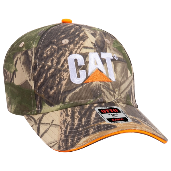 Camouflage Cotton Blend Twill Sandwich Visor 6 Panel Cap - Camouflage Cotton Blend Twill Sandwich Visor 6 Panel Cap - Image 9 of 23