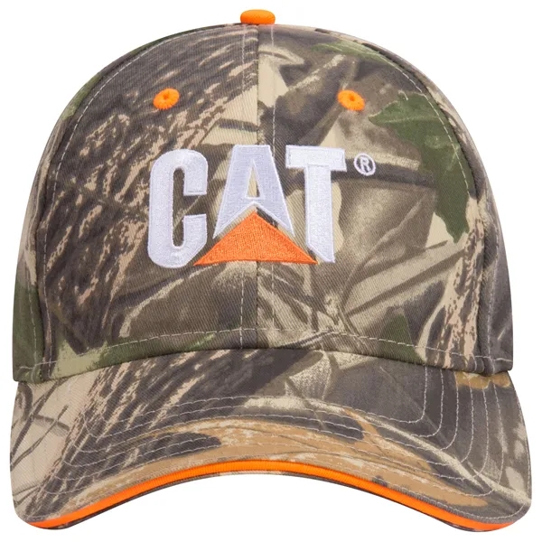 Camouflage Cotton Blend Twill Sandwich Visor 6 Panel Cap - Camouflage Cotton Blend Twill Sandwich Visor 6 Panel Cap - Image 15 of 23