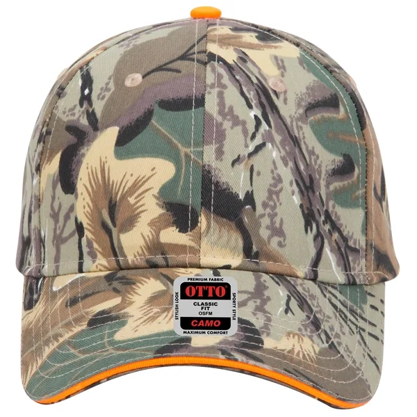Camouflage Cotton Blend Twill Sandwich Visor 6 Panel Cap - Camouflage Cotton Blend Twill Sandwich Visor 6 Panel Cap - Image 20 of 23