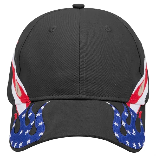 US Flag Flame Pattern Brushed Cotton Twill 6 Panel Cap - US Flag Flame Pattern Brushed Cotton Twill 6 Panel Cap - Image 4 of 136