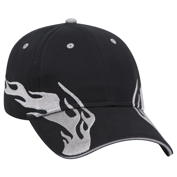 US Flag Flame Pattern Brushed Cotton Twill 6 Panel Cap - US Flag Flame Pattern Brushed Cotton Twill 6 Panel Cap - Image 80 of 136