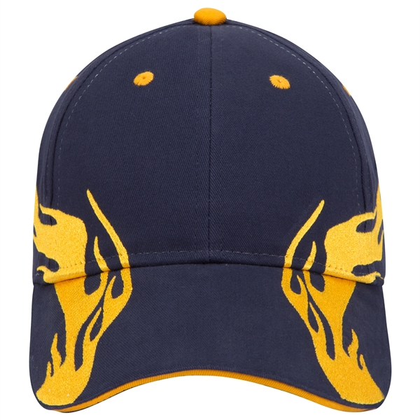 US Flag Flame Pattern Brushed Cotton Twill 6 Panel Cap - US Flag Flame Pattern Brushed Cotton Twill 6 Panel Cap - Image 120 of 136