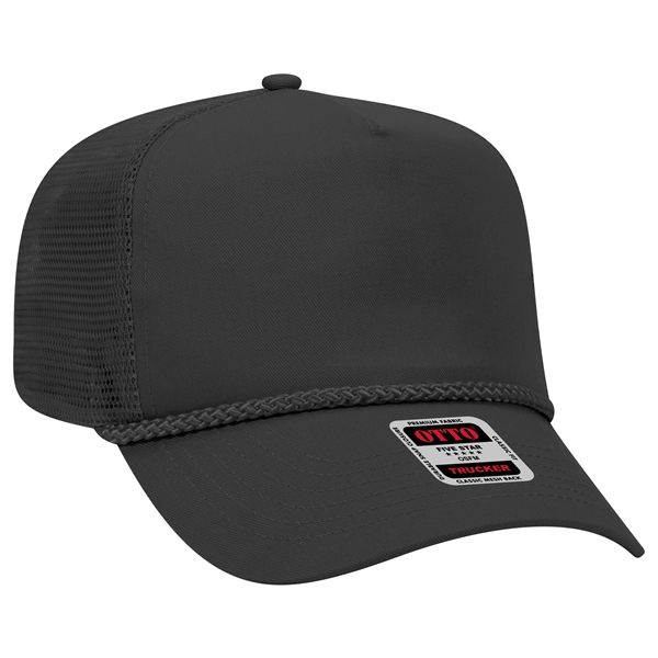 Cotton Blend Twill 5 Panel Pro Mesh Back Trucker Hat - Cotton Blend Twill 5 Panel Pro Mesh Back Trucker Hat - Image 13 of 42