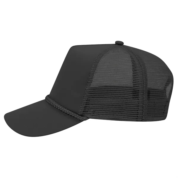 Cotton Blend Twill 5 Panel Pro Mesh Back Trucker Hat - Cotton Blend Twill 5 Panel Pro Mesh Back Trucker Hat - Image 17 of 42