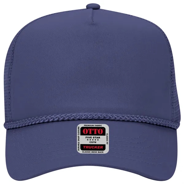 Cotton Blend Twill 5 Panel Pro Mesh Back Trucker Hat - Cotton Blend Twill 5 Panel Pro Mesh Back Trucker Hat - Image 21 of 42