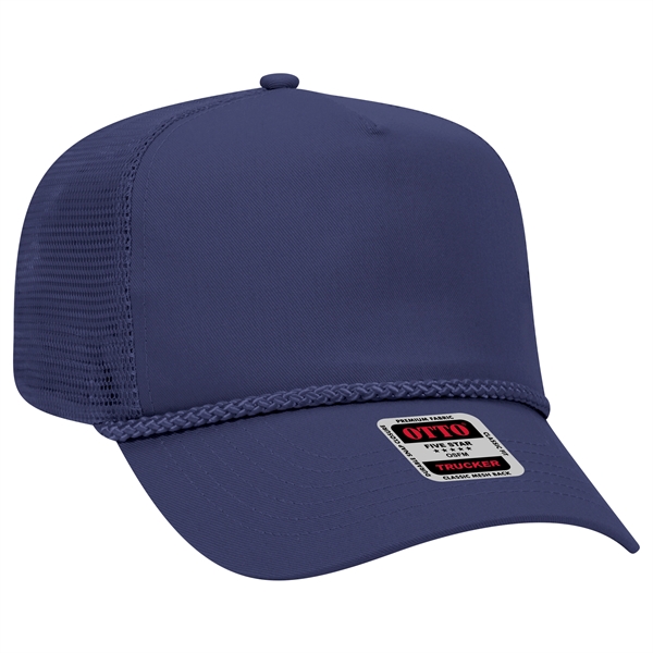 Cotton Blend Twill 5 Panel Pro Mesh Back Trucker Hat - Cotton Blend Twill 5 Panel Pro Mesh Back Trucker Hat - Image 19 of 42